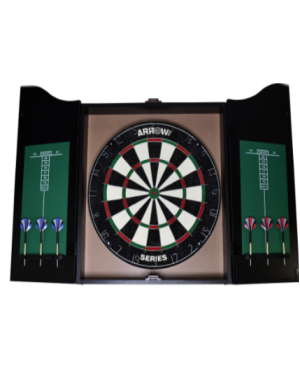 Arrow180 Bristle Dartboard Cabinet Set